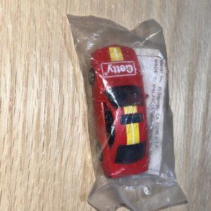 HOT WHEELS GETTY CAR RED YELLOW STRIPE NEW 1990
